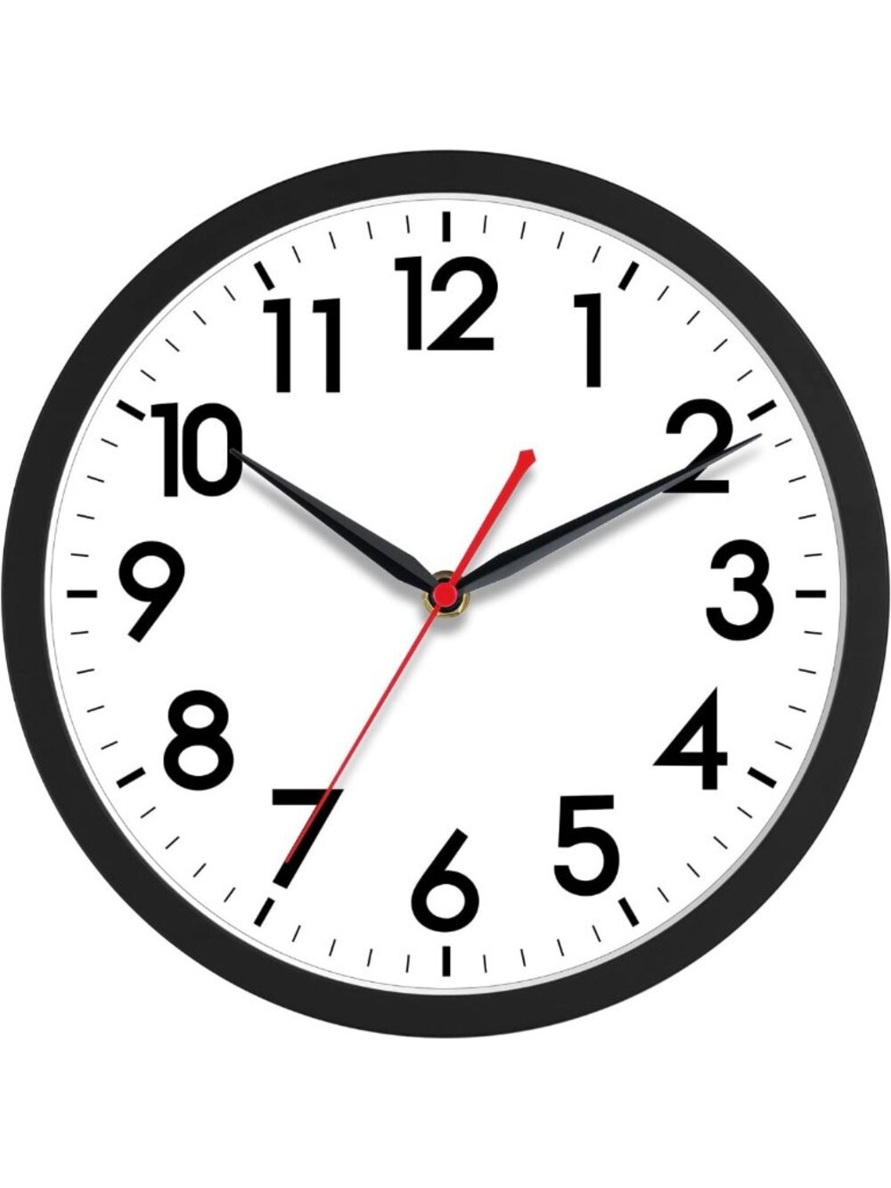 Stylish 14" Silent Non-Ticking Wall Clock - Battery Operated for Home & Office